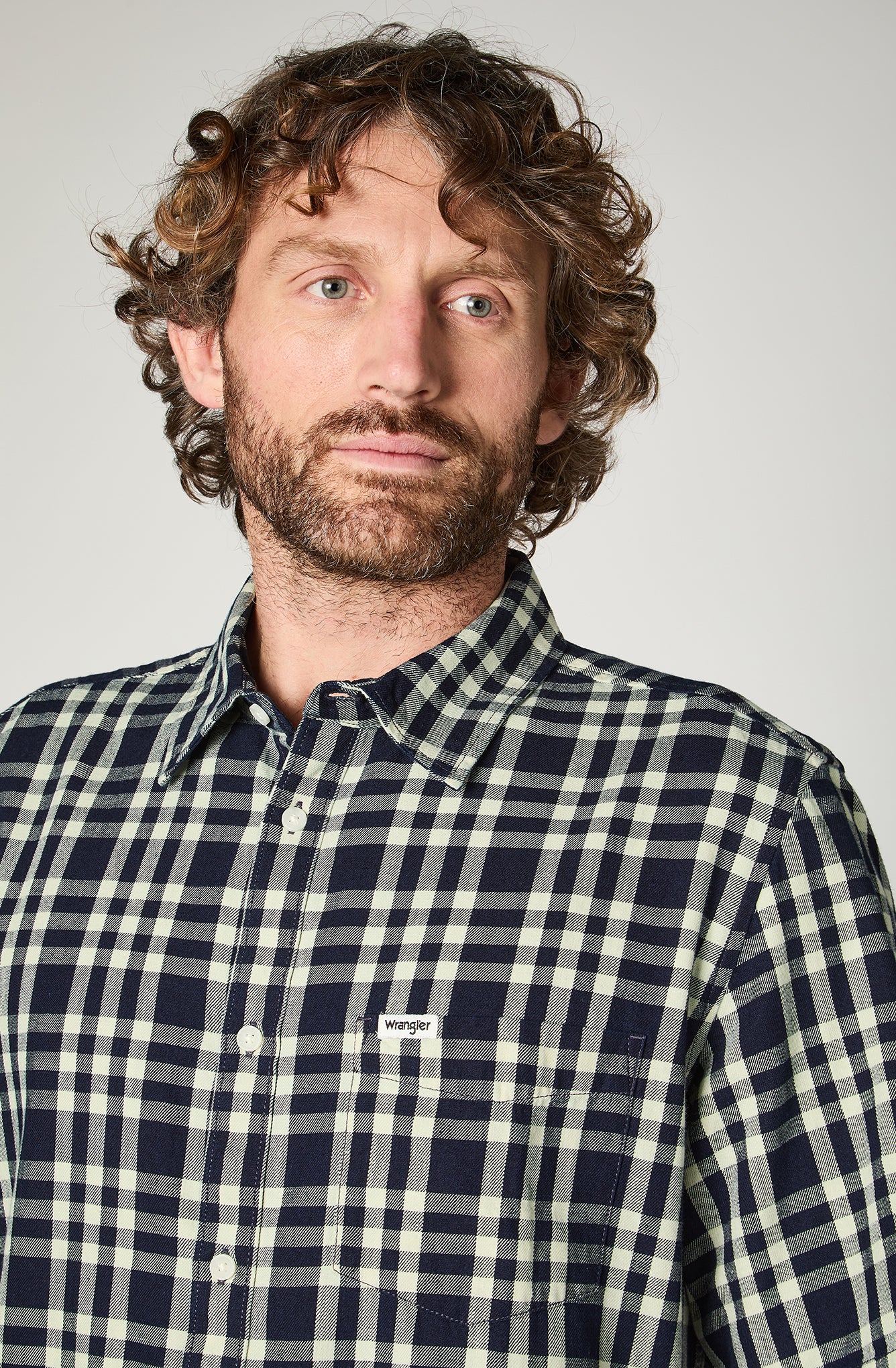 Camisa M/C Hombre Cuadros Black