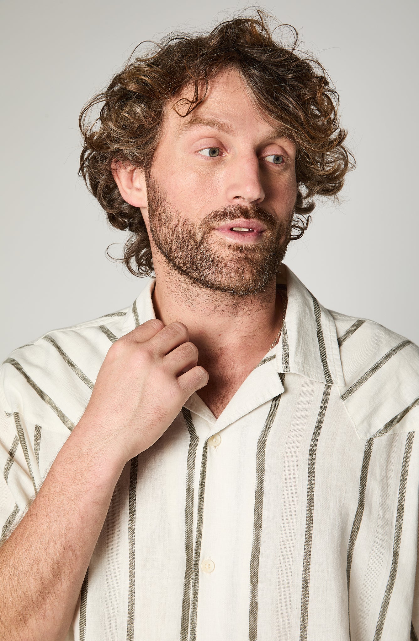 Camisa Hombre Stripes White