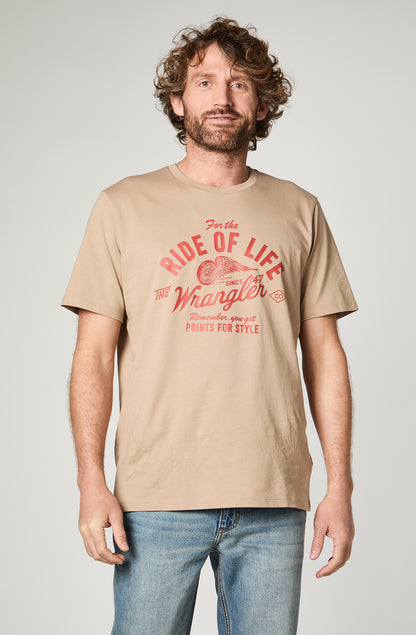 Polera Hombre Wrangler Jeans Beige