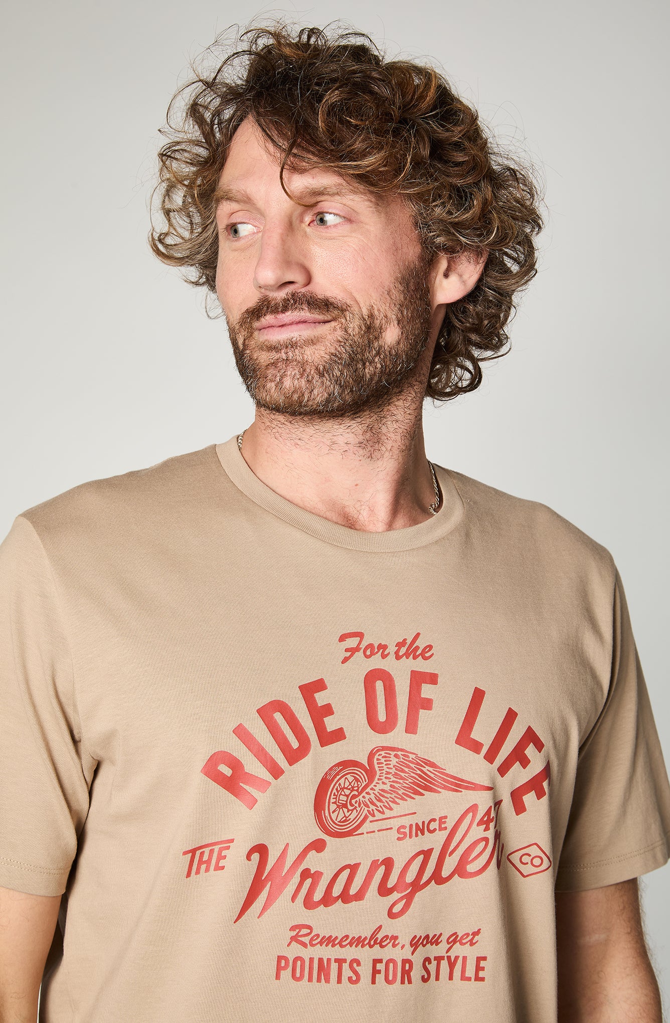 Polera Hombre Wrangler Jeans Beige
