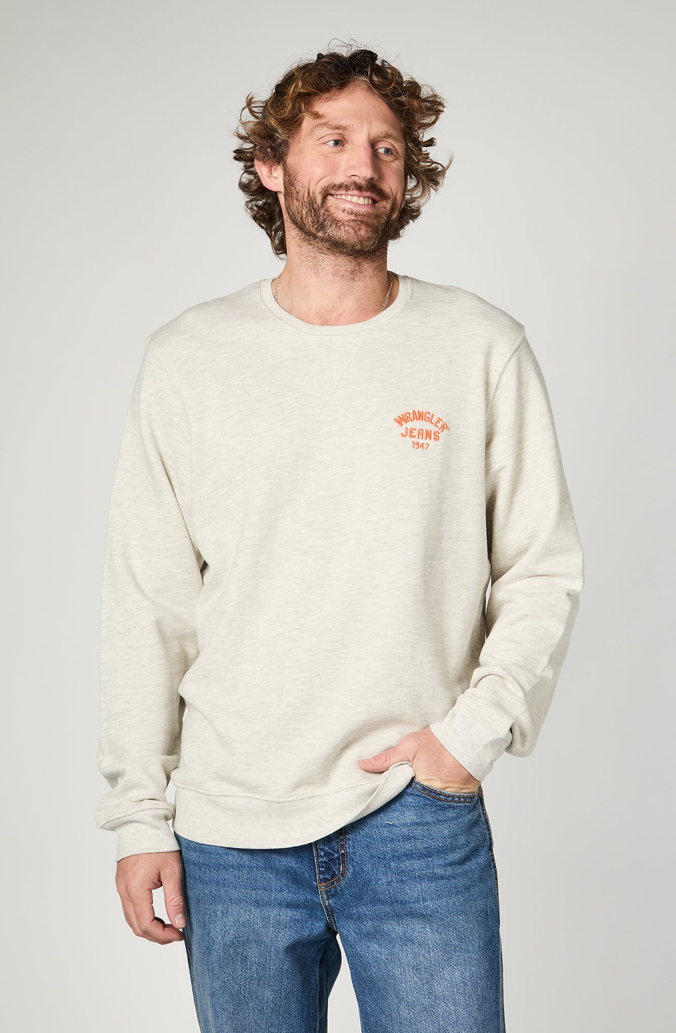 Sweatshirts Hombre Wrangler Jeans Blanco