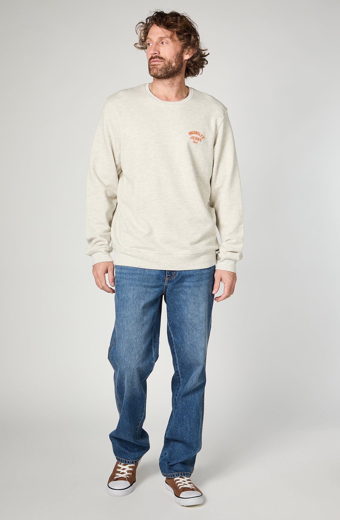 Sweatshirts Hombre Wrangler Jeans Blanco