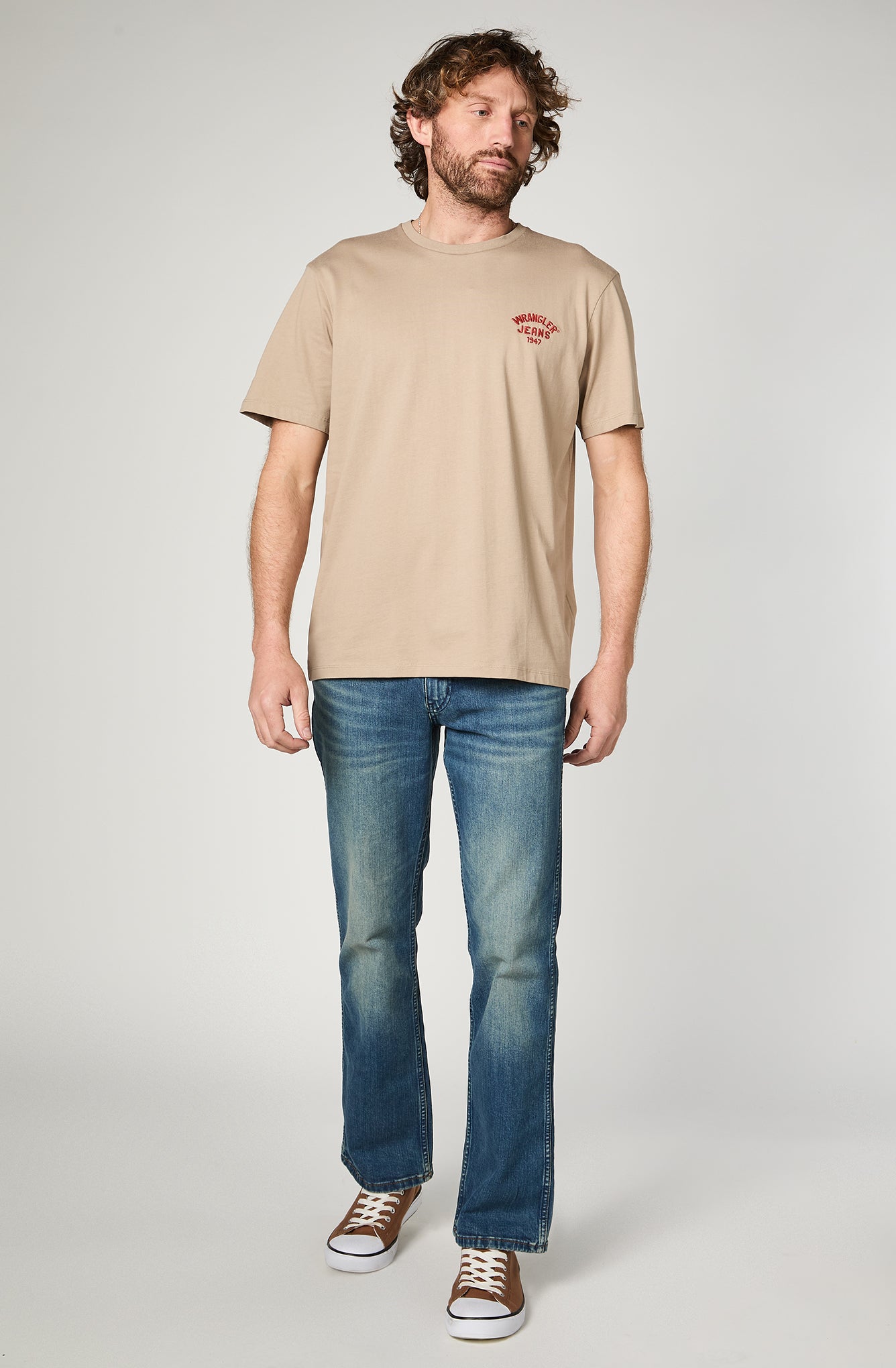 Polera Hombre Wrangler Jeans Beige