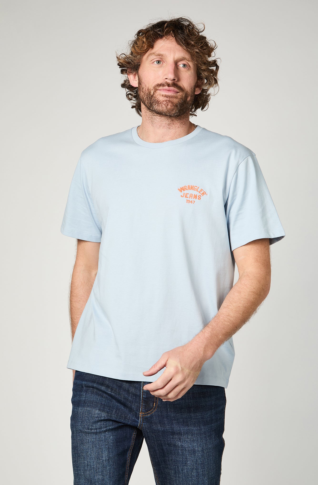 Polera  Hombre Wrangler Jeans Celeste