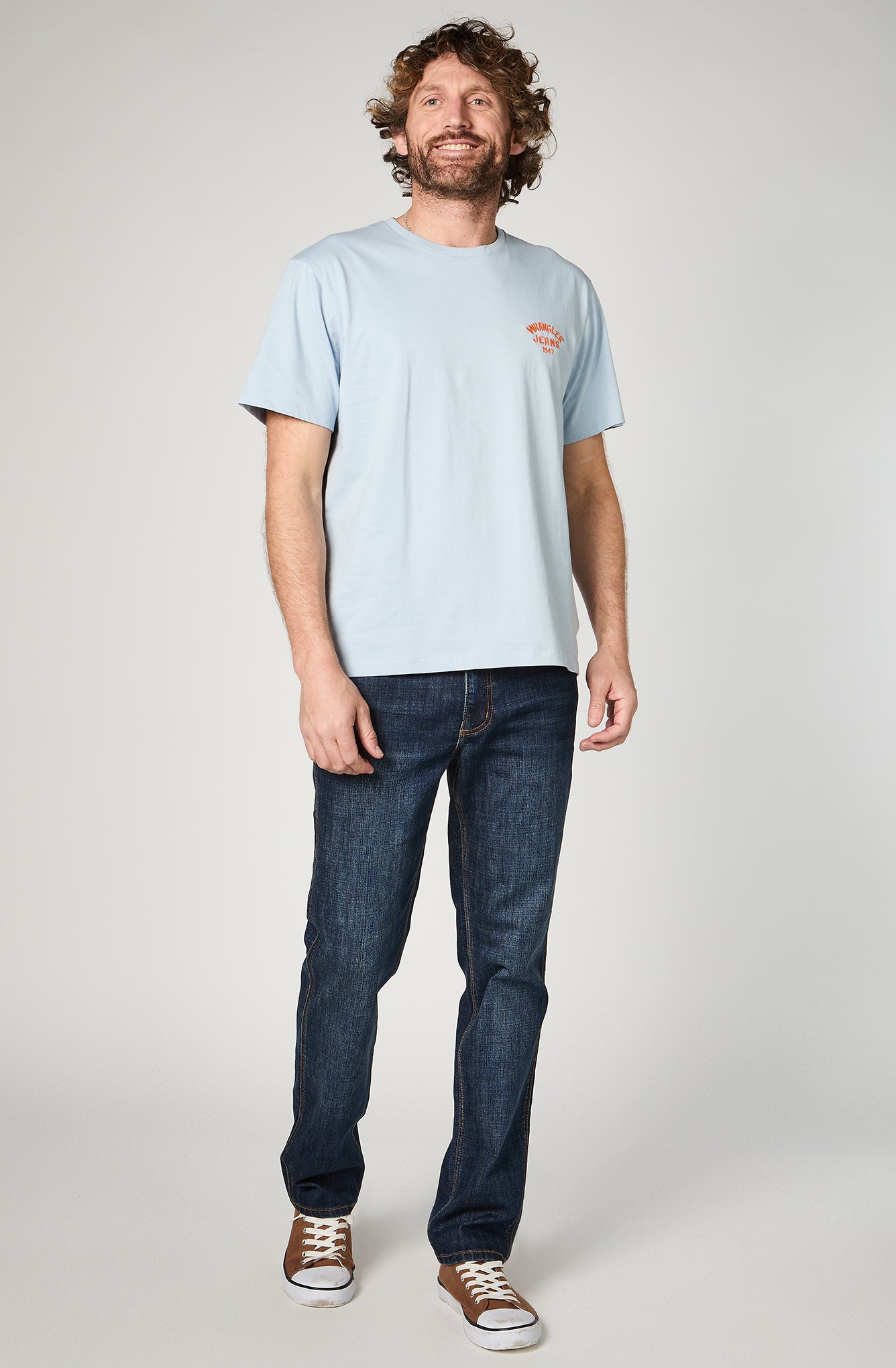 Polera  Hombre Wrangler Jeans Celeste