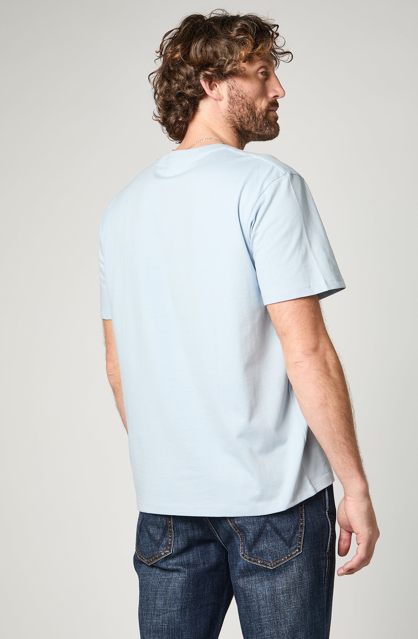 Polera  Hombre Wrangler Jeans Celeste
