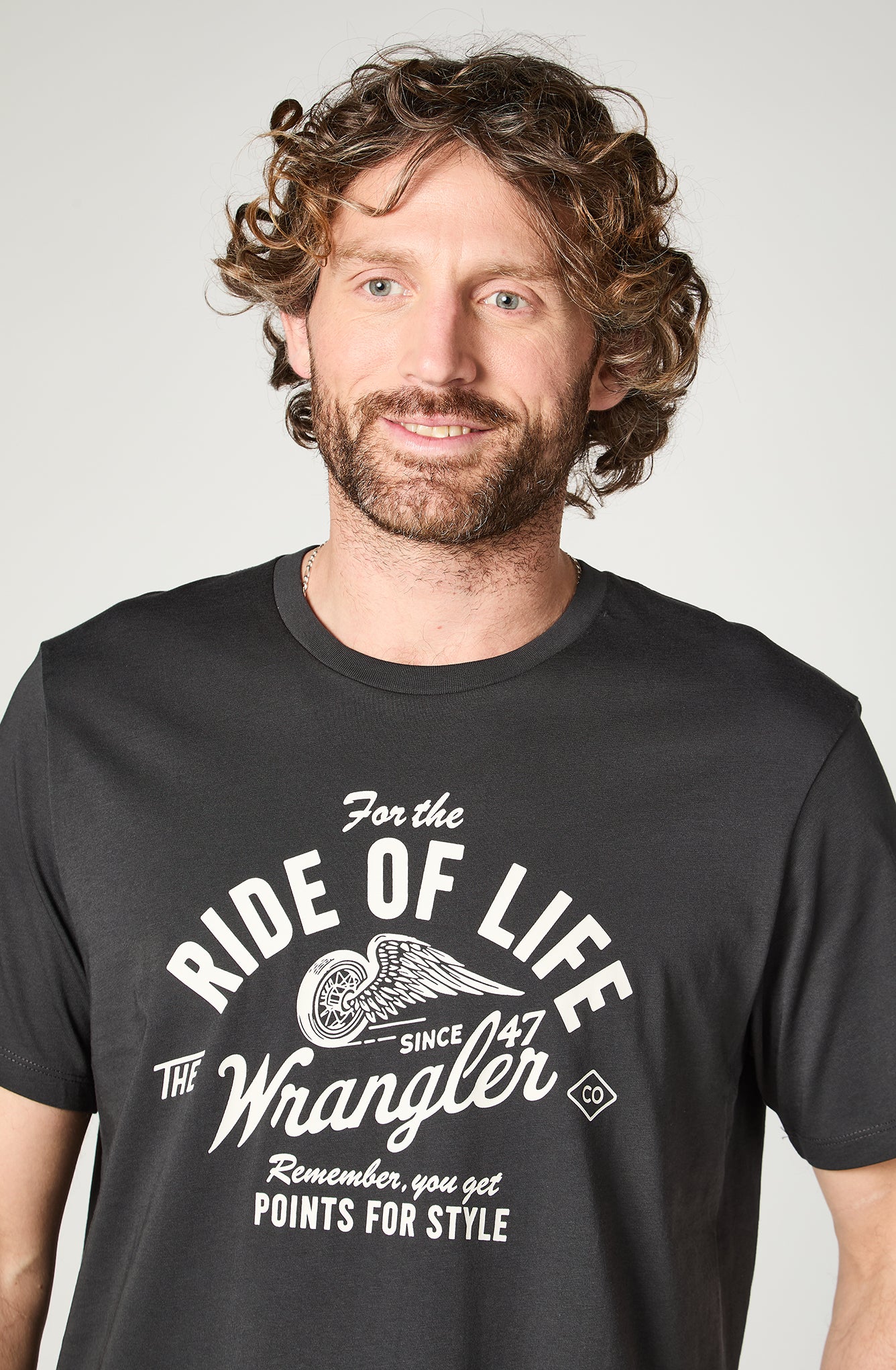 Polera Hombre Ride of Life American Print Faded Black