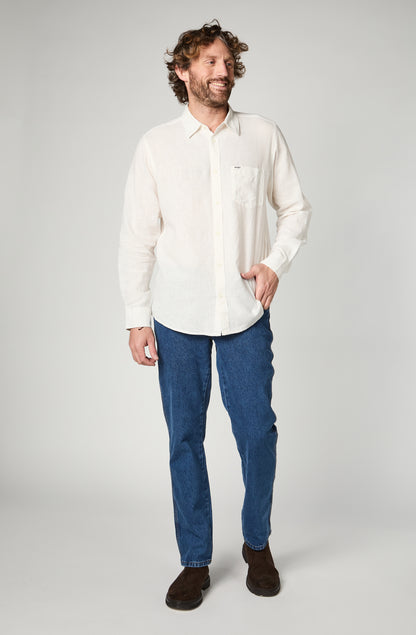 Camisa M/L Hombre White