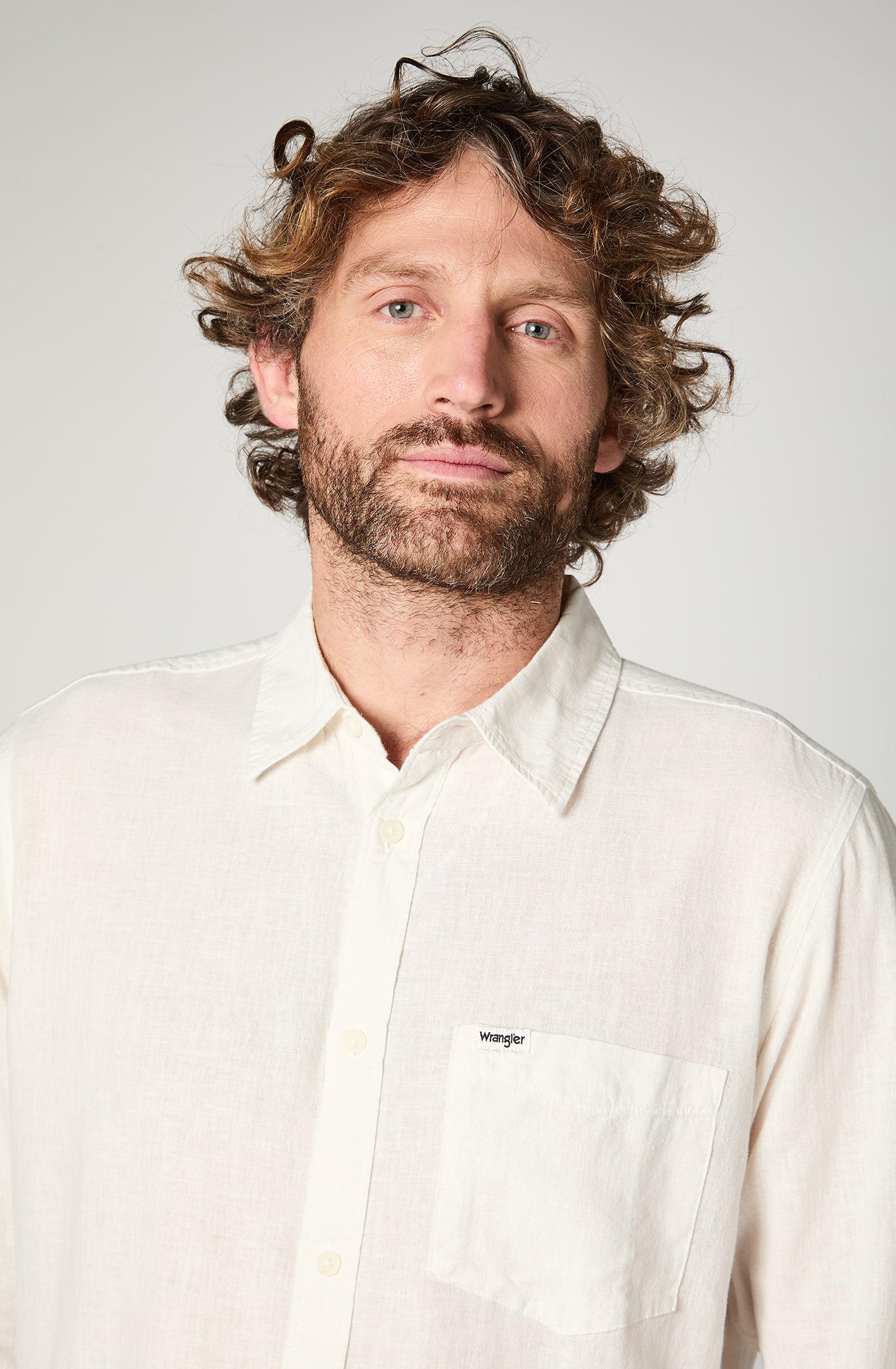 Camisa M/L Hombre White