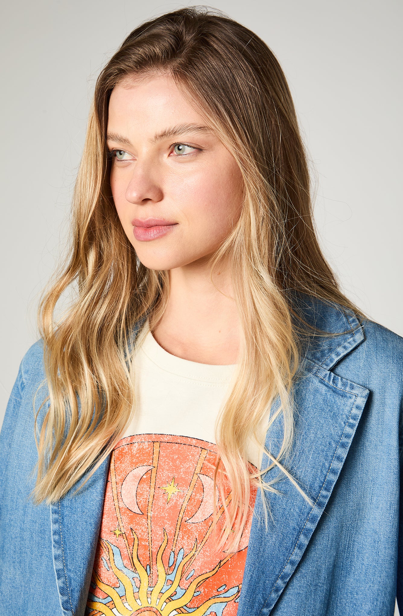 Chaqueta Mujer Relaxed Blazer Baby Blue