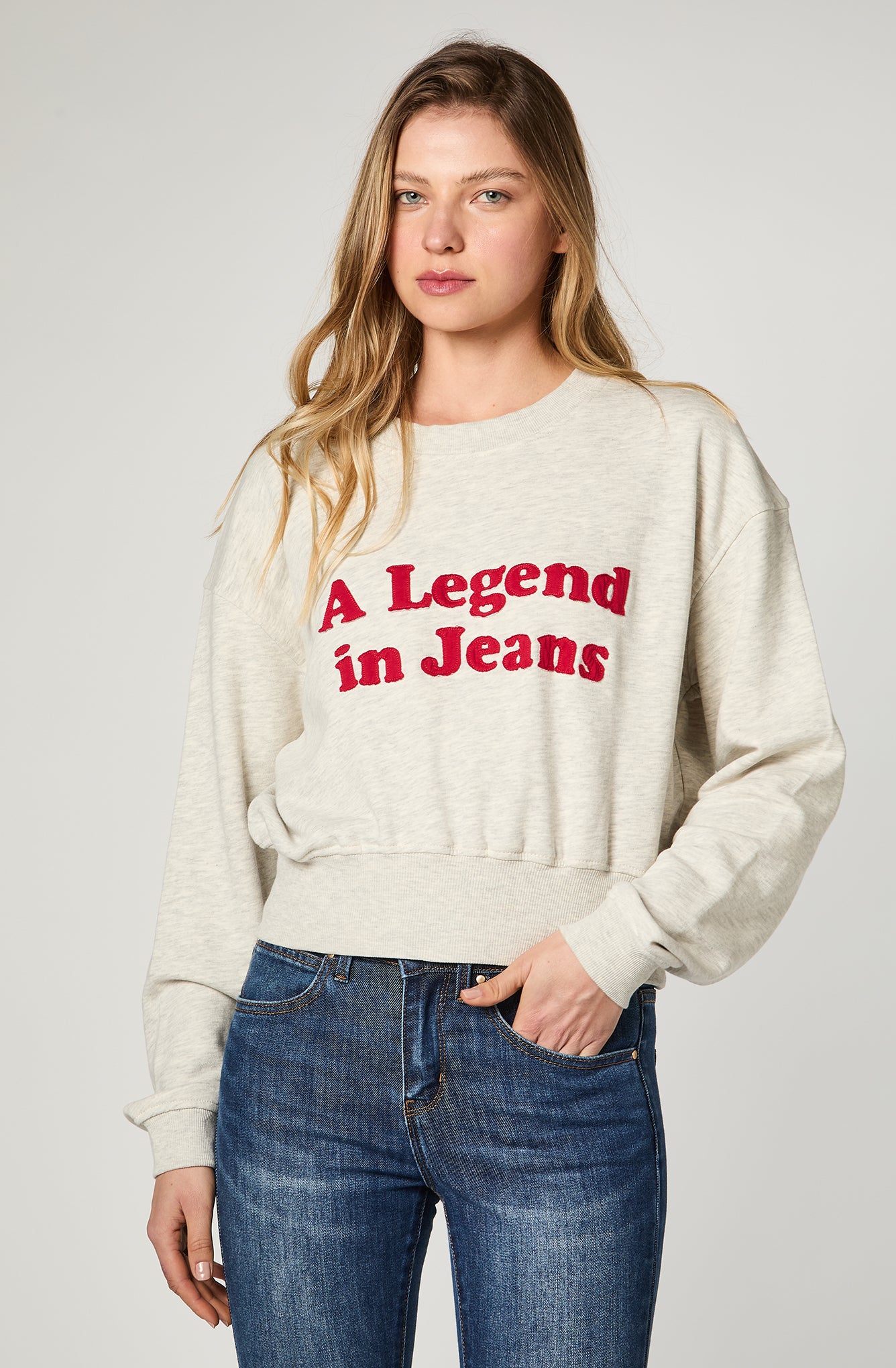 Sweatshirt Mujer Relaxed Cropped Legend