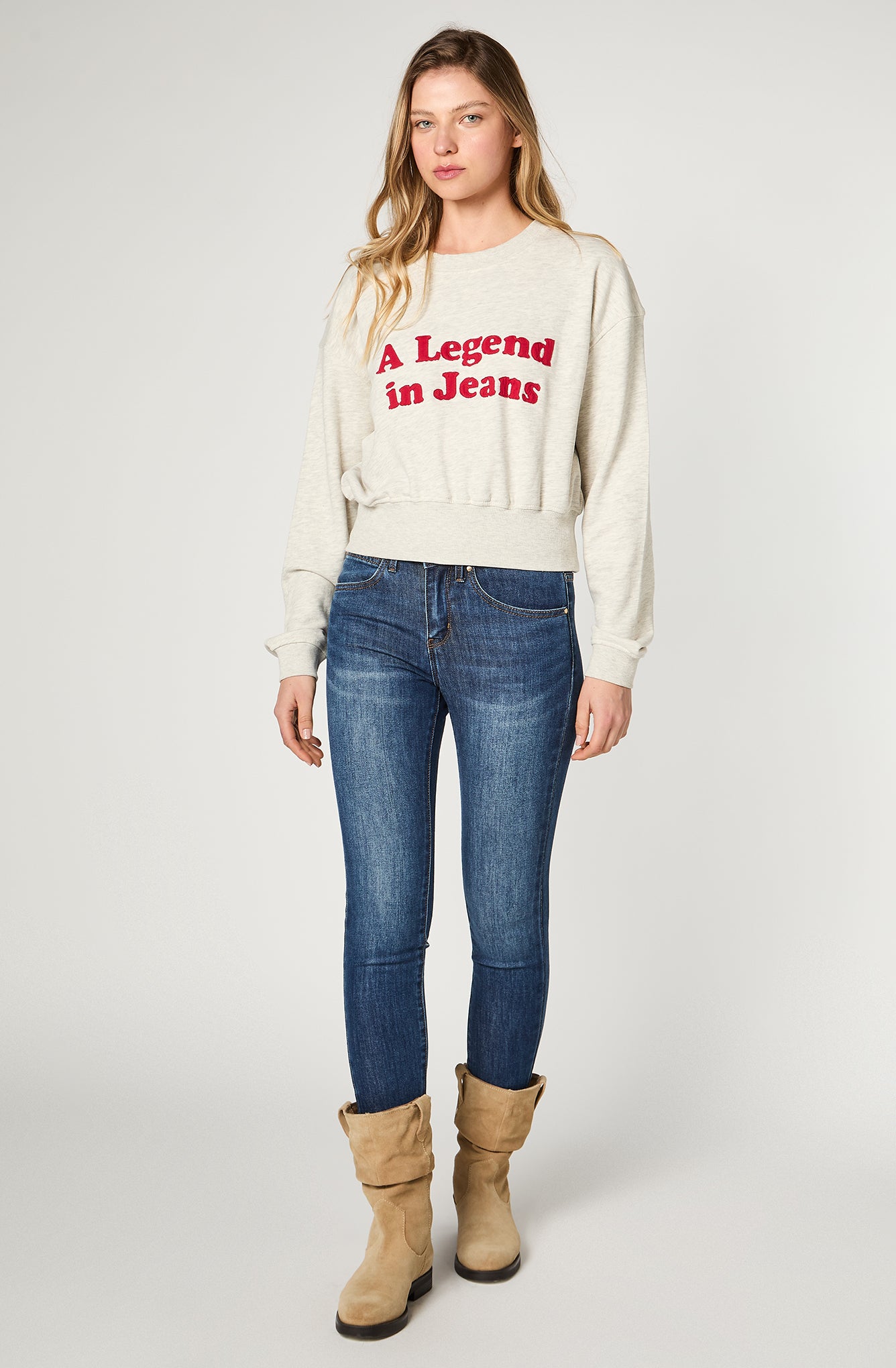 Sweatshirt Mujer Relaxed Cropped Legend