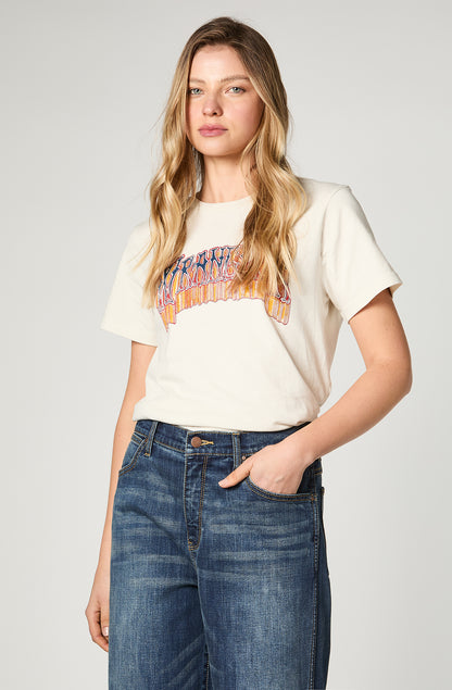 Polera Mujer Graphic Tee Vintage White