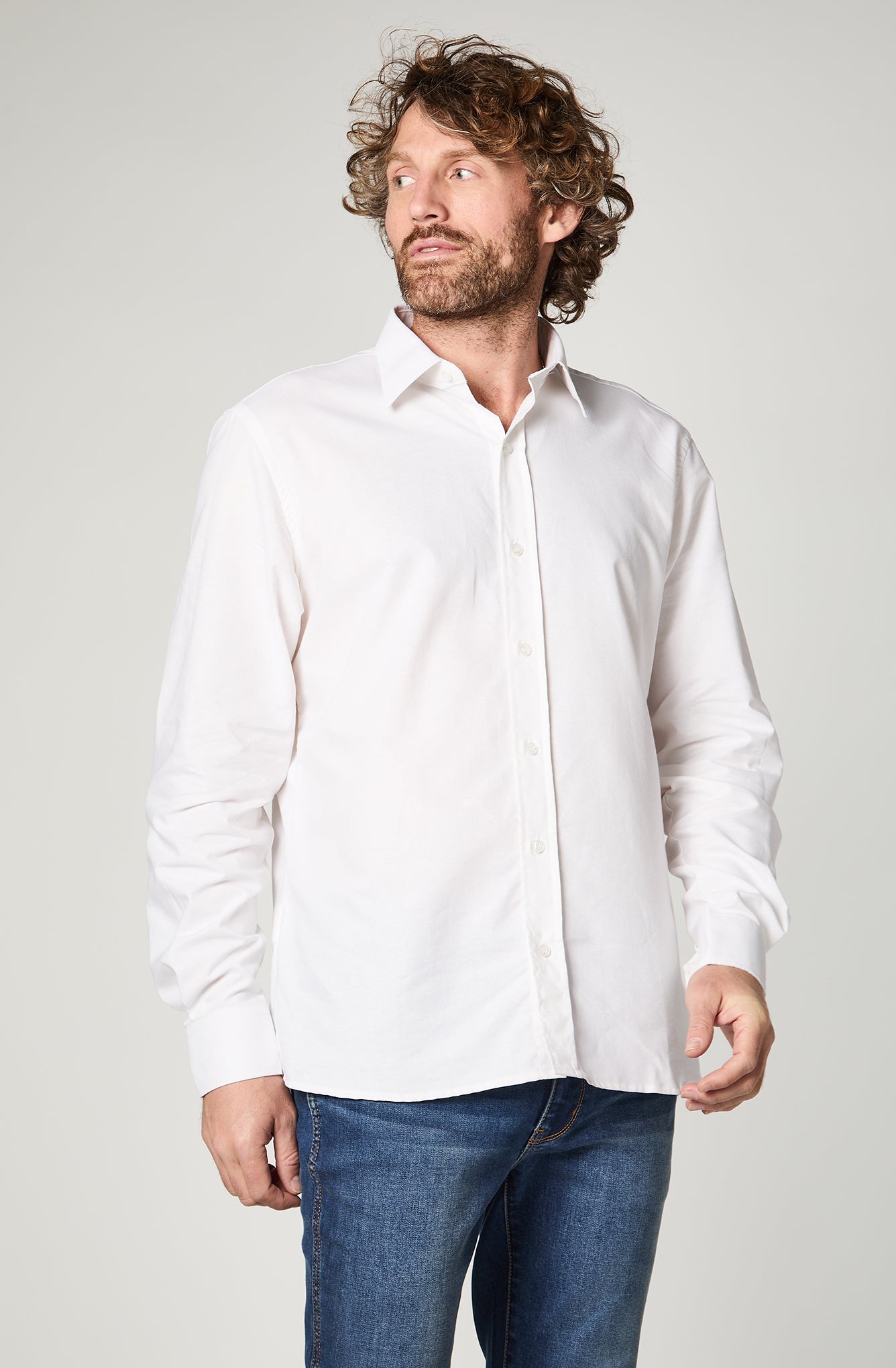 Camisa Hombre Basic White