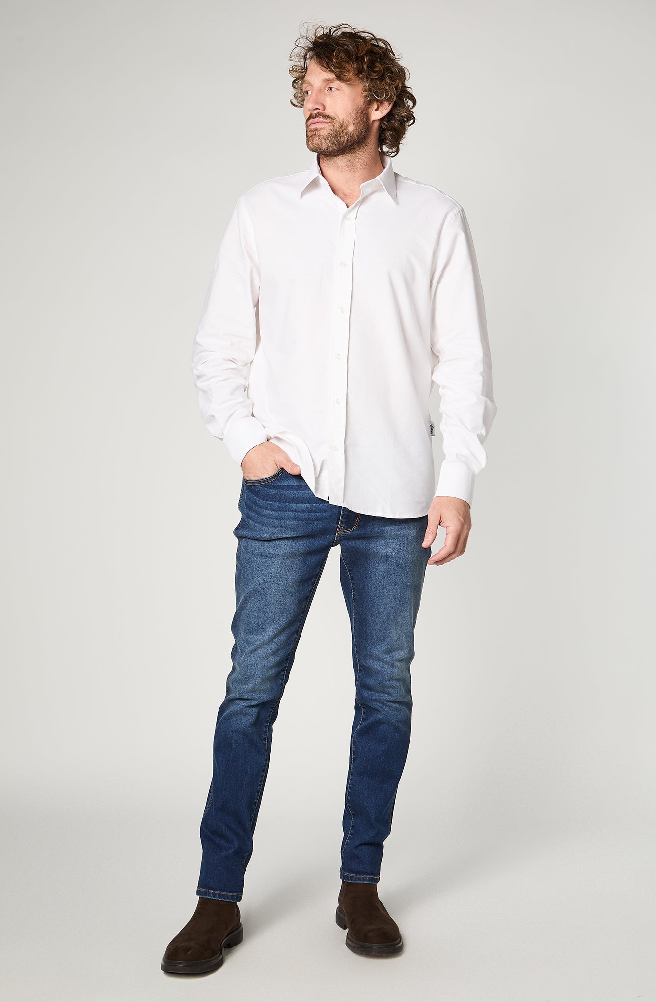Camisa Hombre Basic White