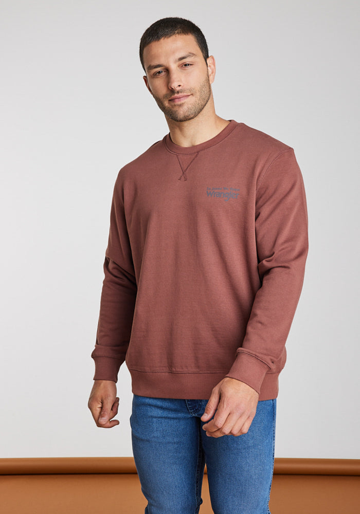 Polerón Hombre Graphic Sweatshirt Brown Root