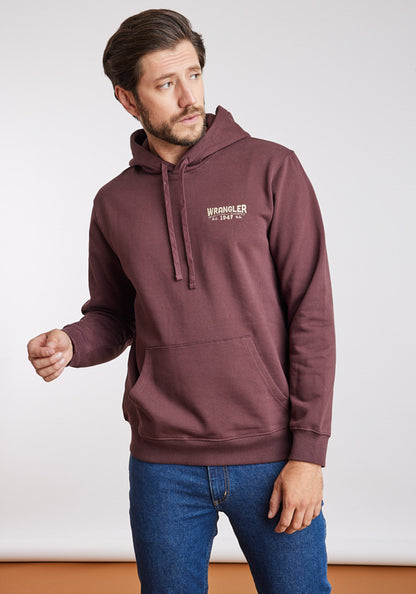 Polerón Hombre Regular Fit Hoodie Brown Vintage