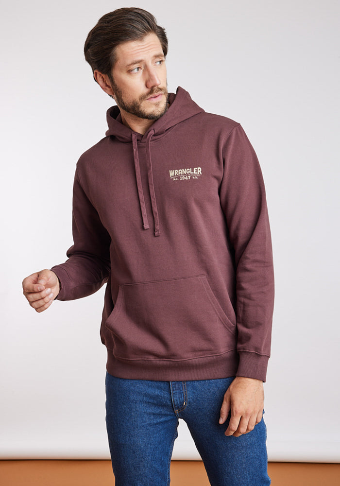 Polerón Hombre Regular Fit Hoodie Brown Vintage