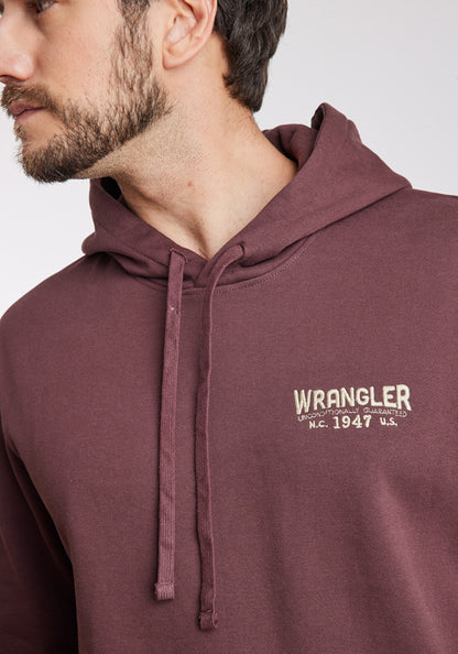 Polerón Hombre Regular Fit Hoodie Brown Vintage