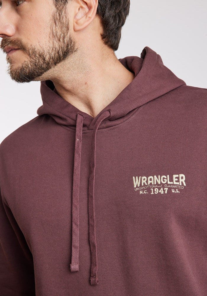 Polerón Hombre Regular Fit Hoodie Brown Vintage