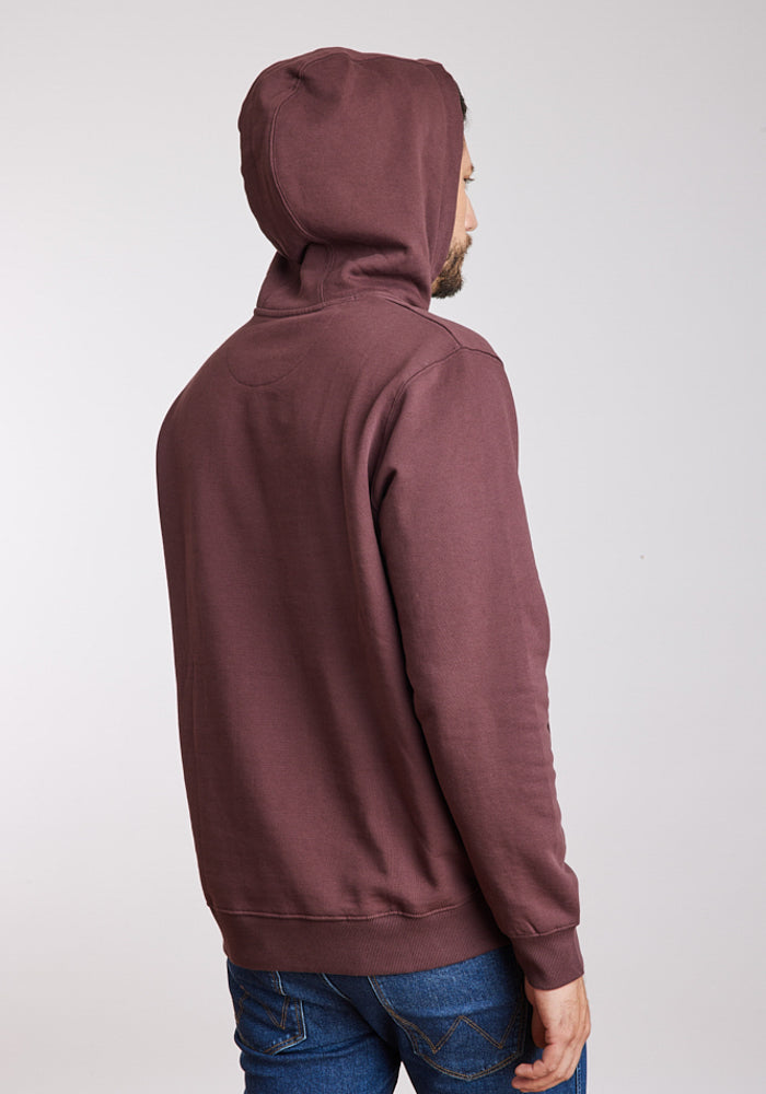 Polerón Hombre Regular Fit Hoodie Brown Vintage