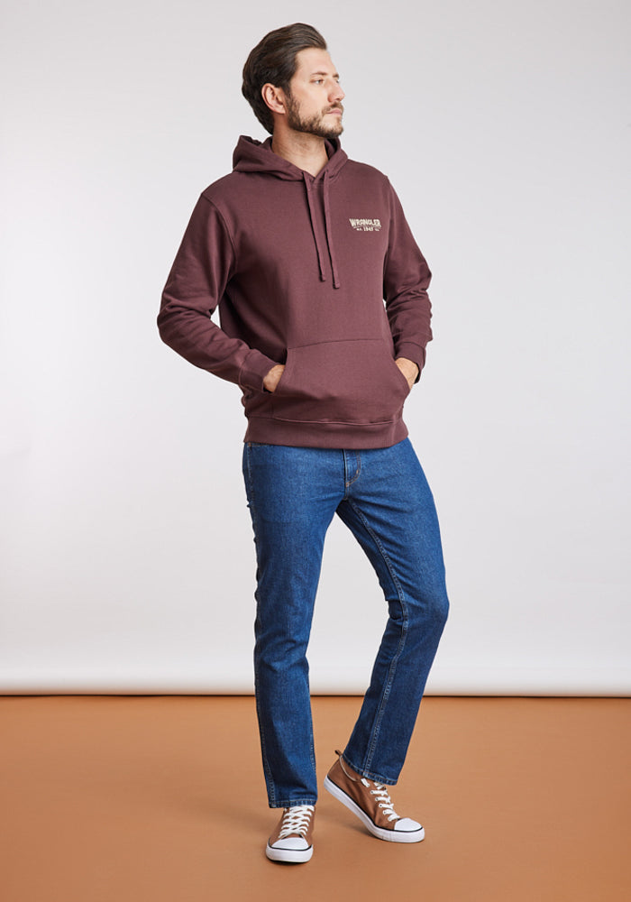 Polerón Hombre Regular Fit Hoodie Brown Vintage