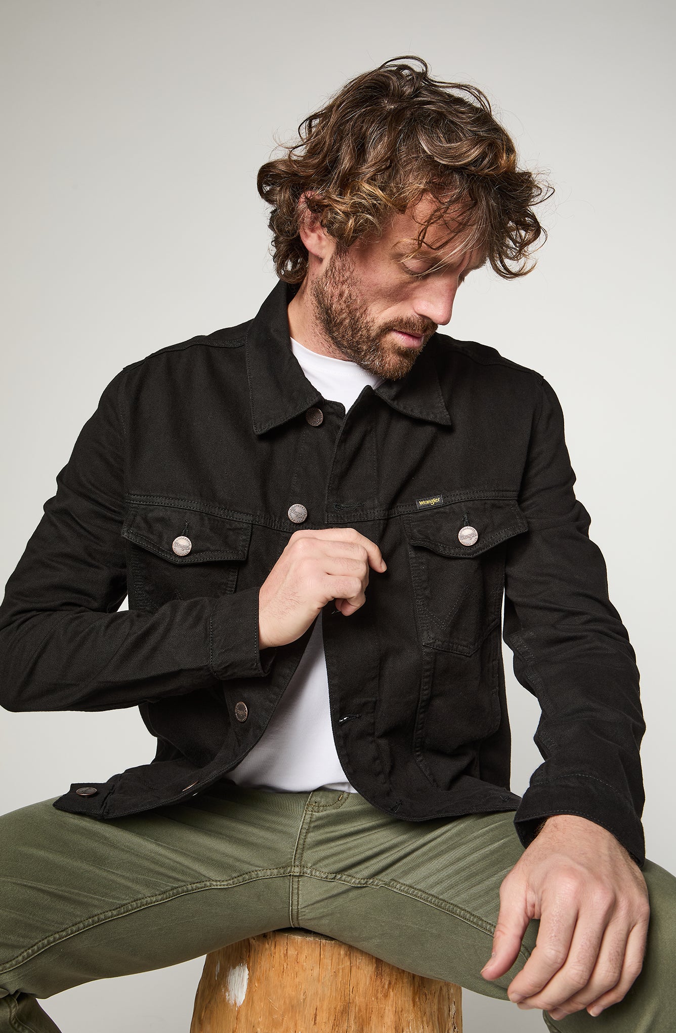 Chaqueta Hombre Trucker Black