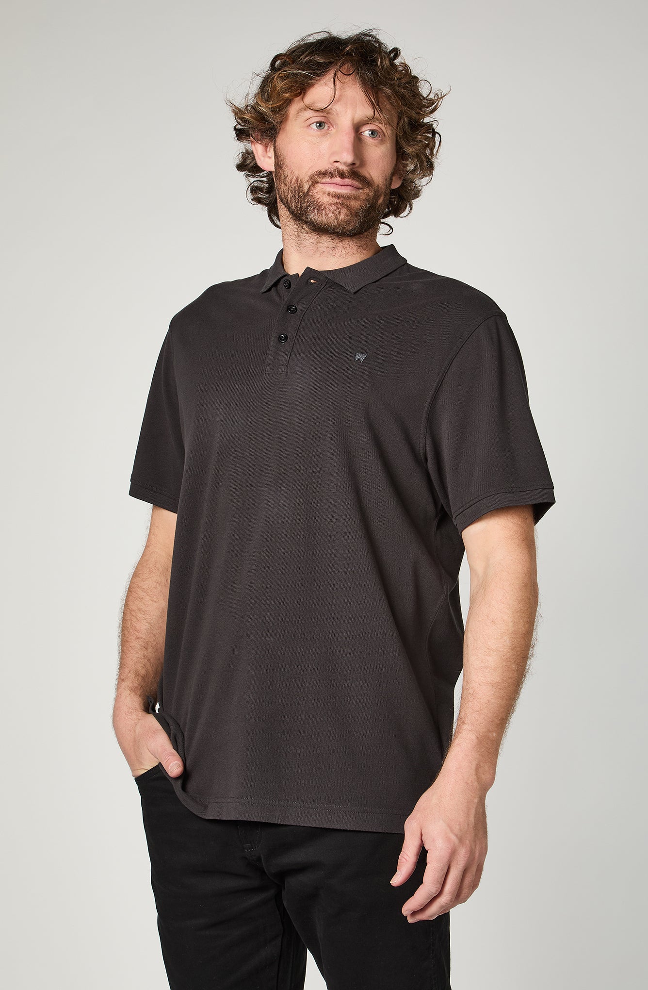 Polera Hombre Polo Regular Black