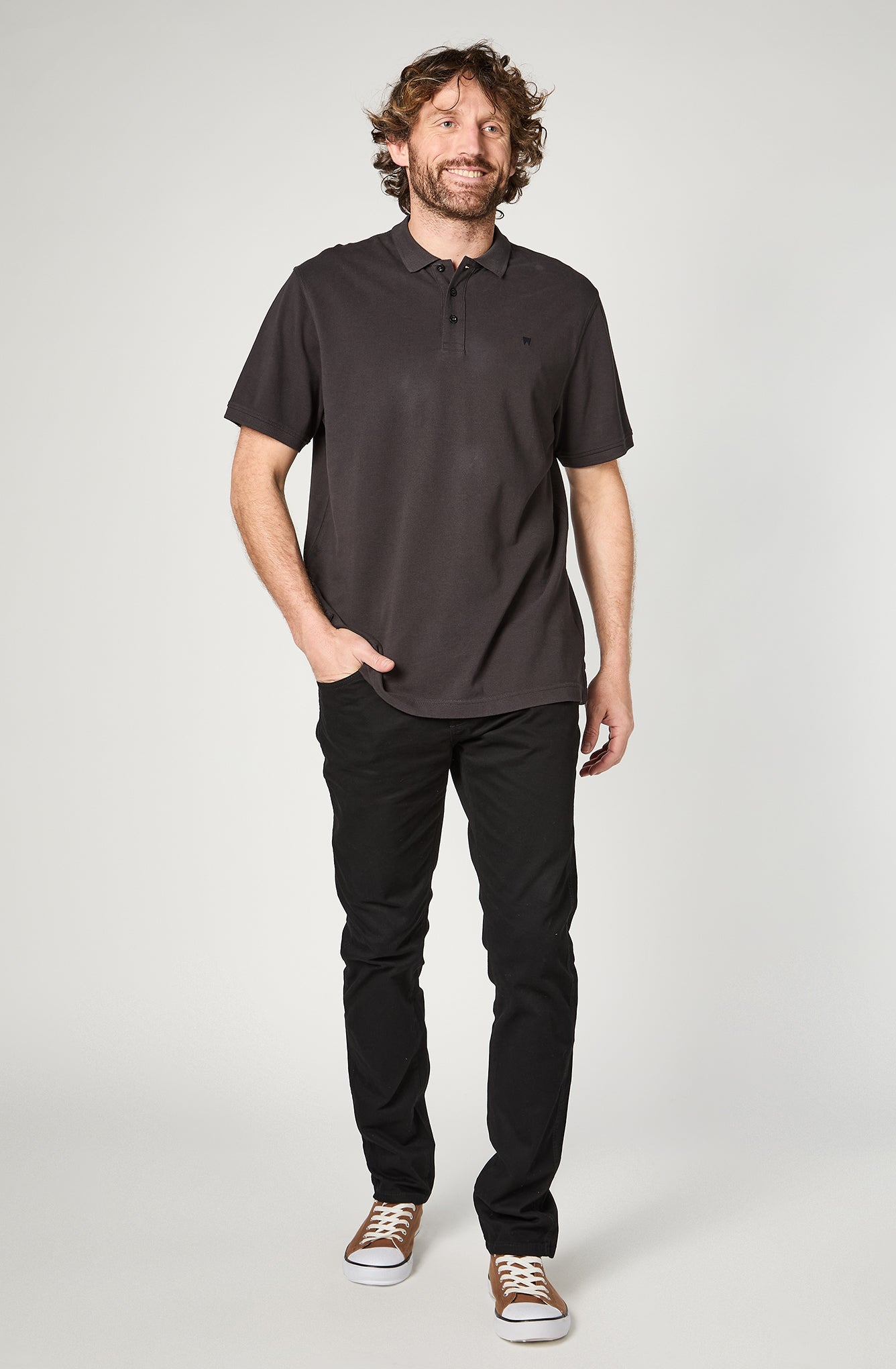 Polera Hombre Polo Regular Black