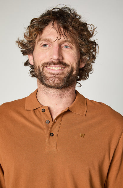 Polera Hombre Polo Regular Brown