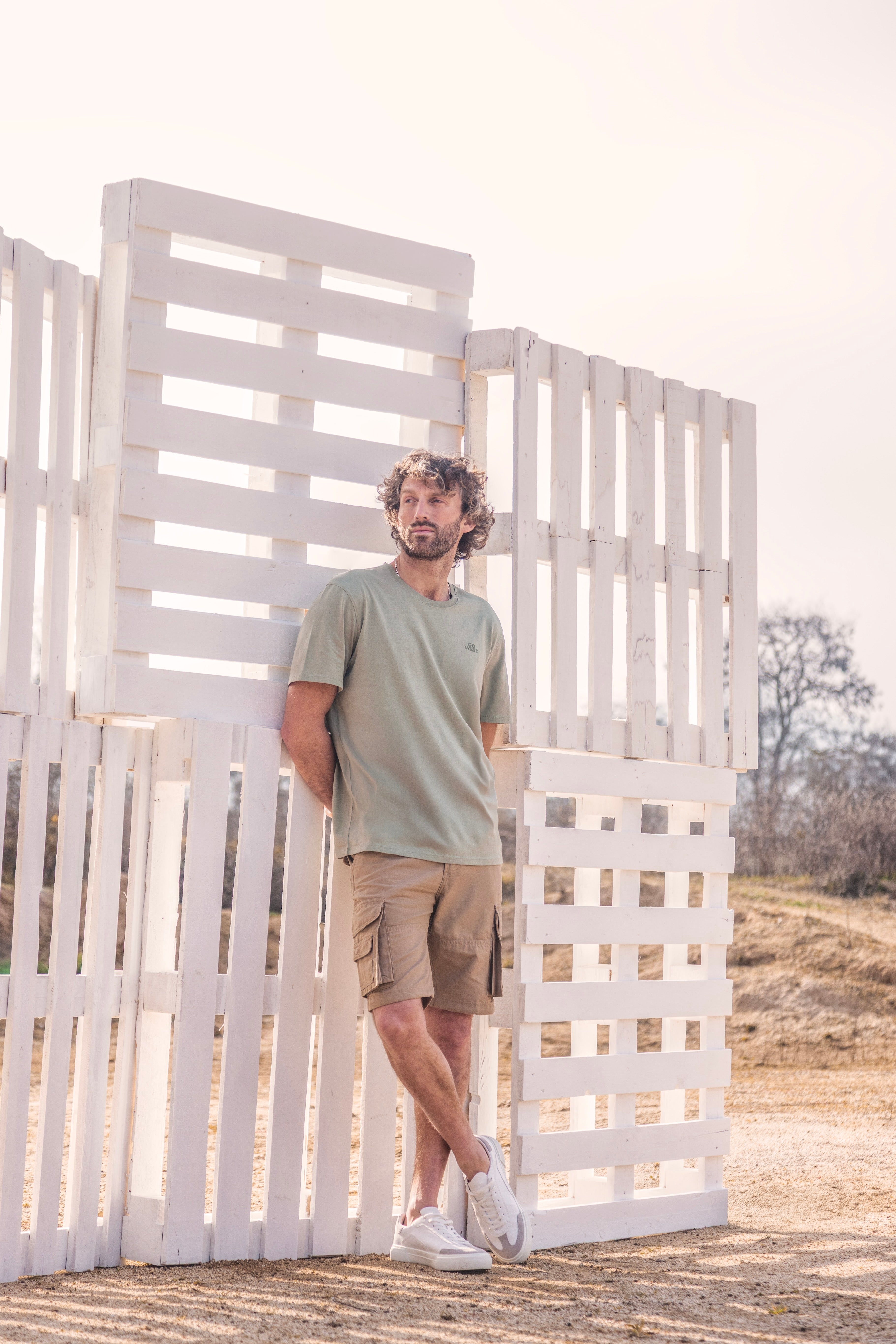 Shorts Hombre Beige