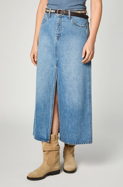 Falda Mujer Denim Maxi Skirt Stl