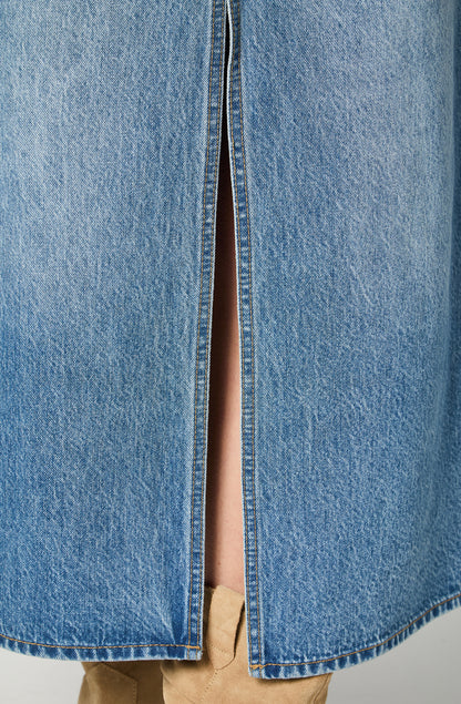 Falda Mujer Denim Maxi Skirt Stl
