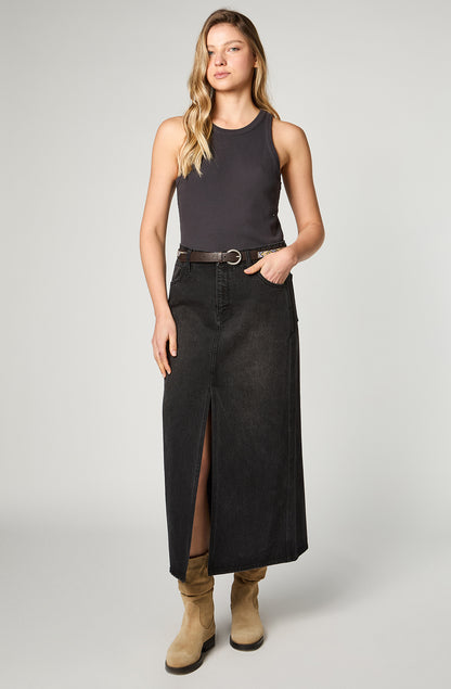Polera Mujer Ringer Tank Black