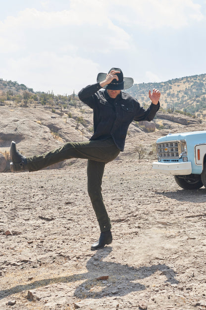 Pantalón Hombre Greensboro Cotelé Straight Verde Militar