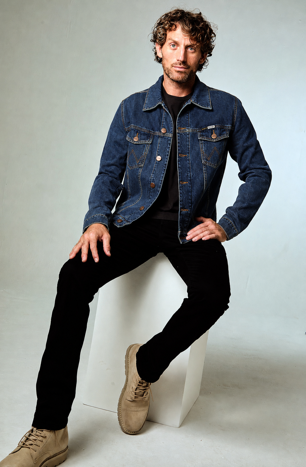 Chaqueta Denim Trucker Azul