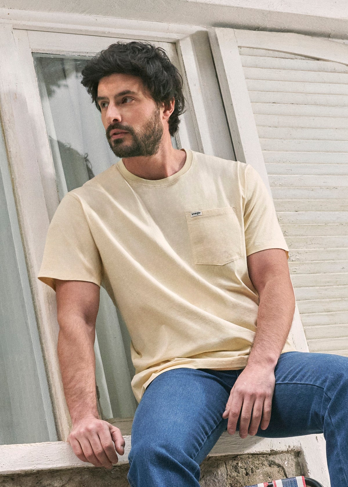 Polera Hombre 1 Pocket Regular Fit  Amarillo