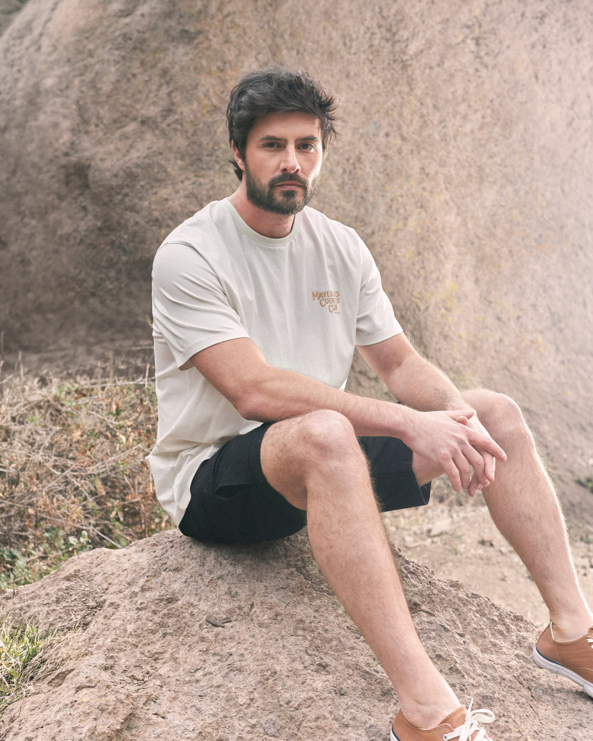 Polera Hombre Print Regular Fi Blanco