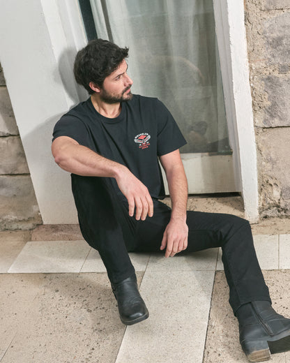 Jeans Hombre Larston Slim Tapered Negro