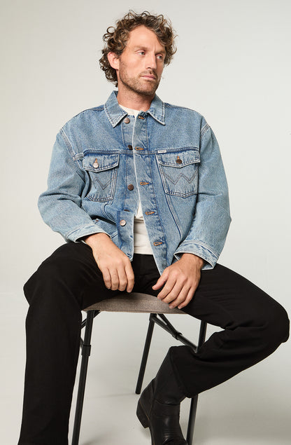 Chaqueta Hombre Trucker Denim Regular Fit Azul