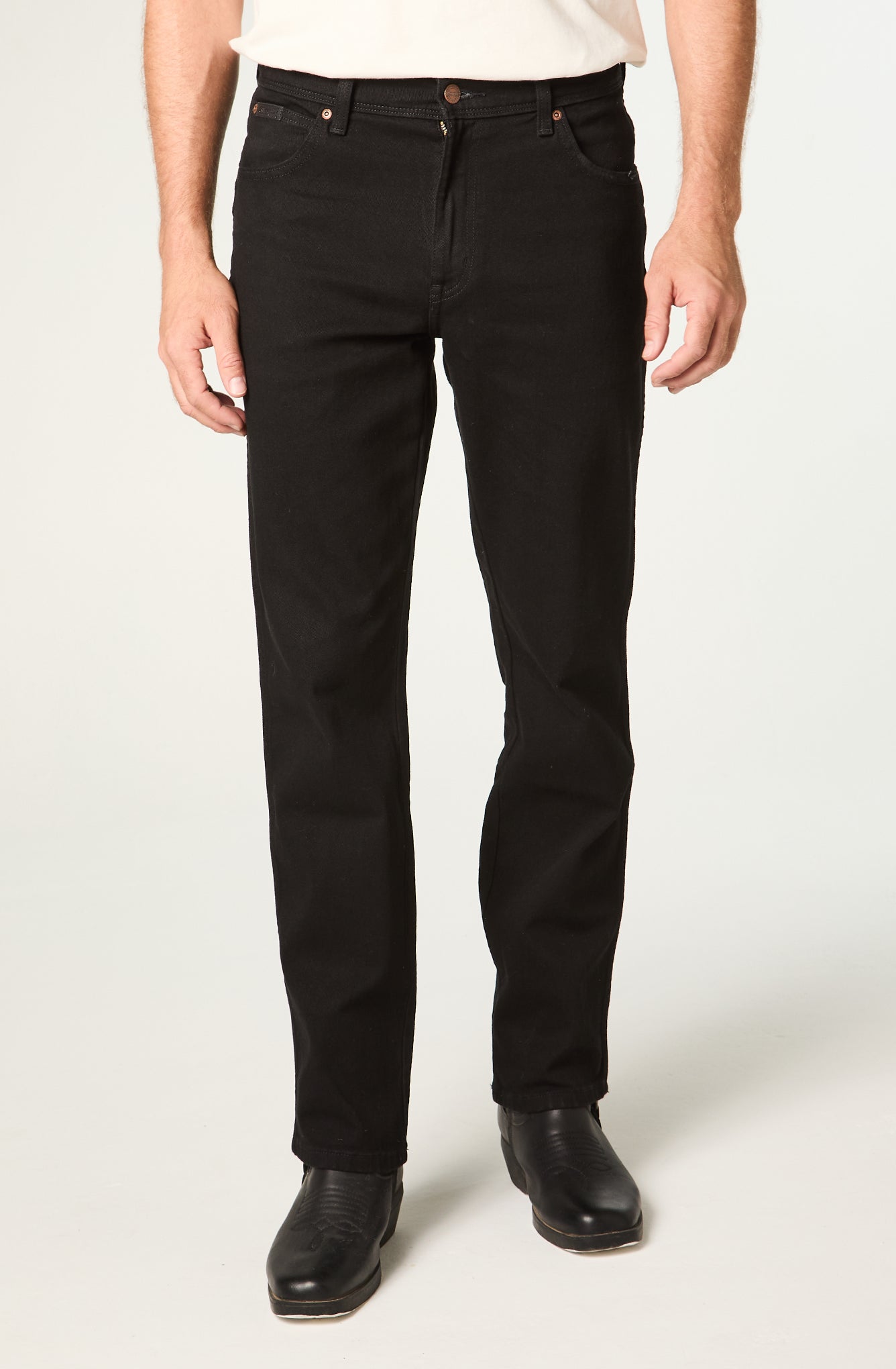 Jeans Tiro Alto Texas Regular Fit Black