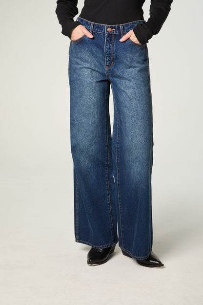 Jeans Mujer World Wide Relaxed Indigo Blue