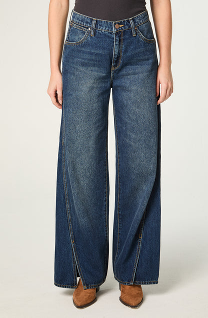 Jeans Mujer Loose Spat Relaxed Mid Rise Azul