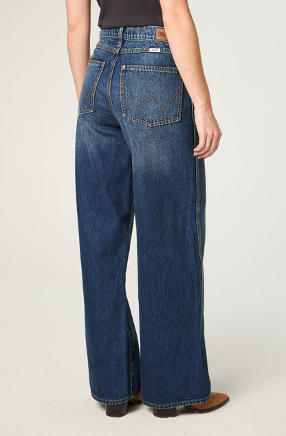 Jeans Mujer Loose Spat Relaxed Mid Rise Azul