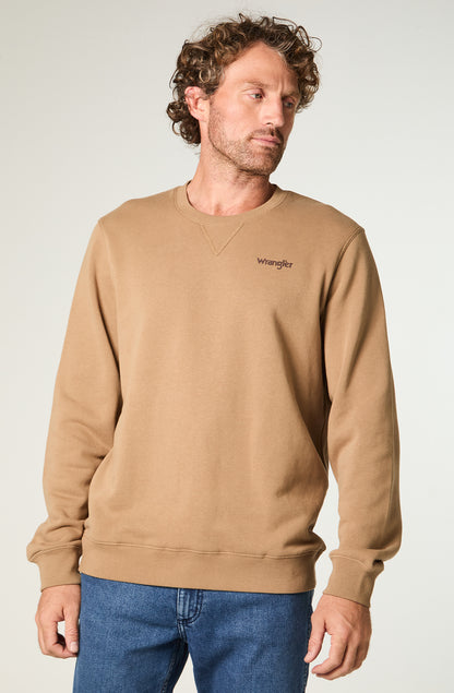 Polerón Hombre Crewneck Graphic Regular Beige