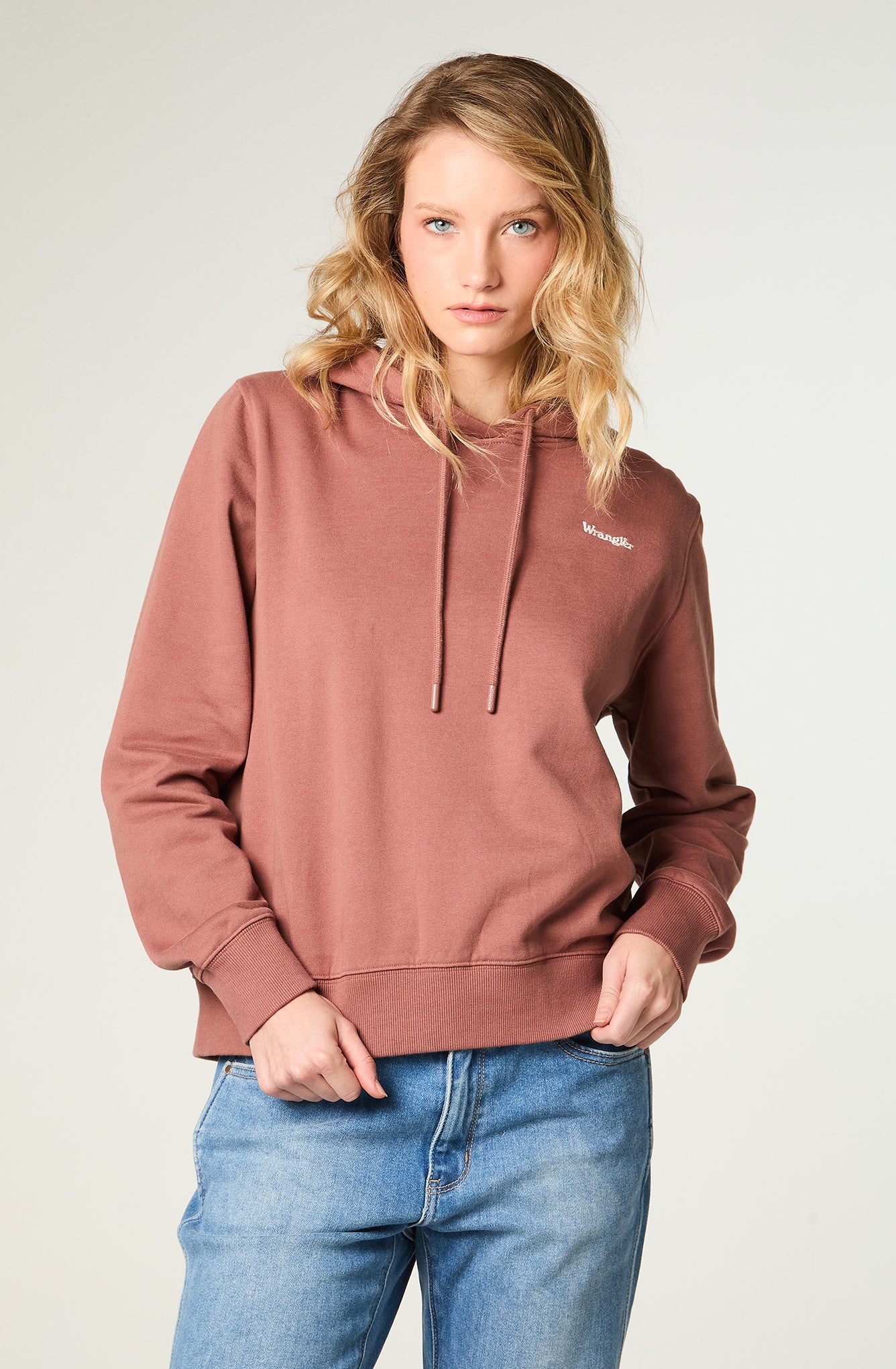 Polerón Mujer Hoodie Regular Café