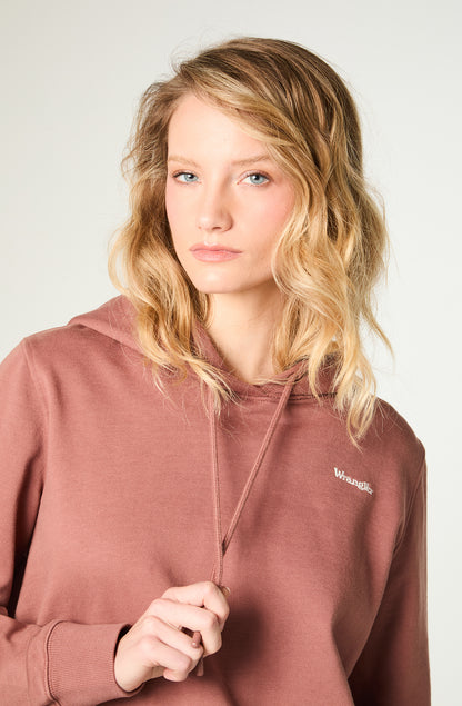 Polerón Mujer Hoodie Regular Café