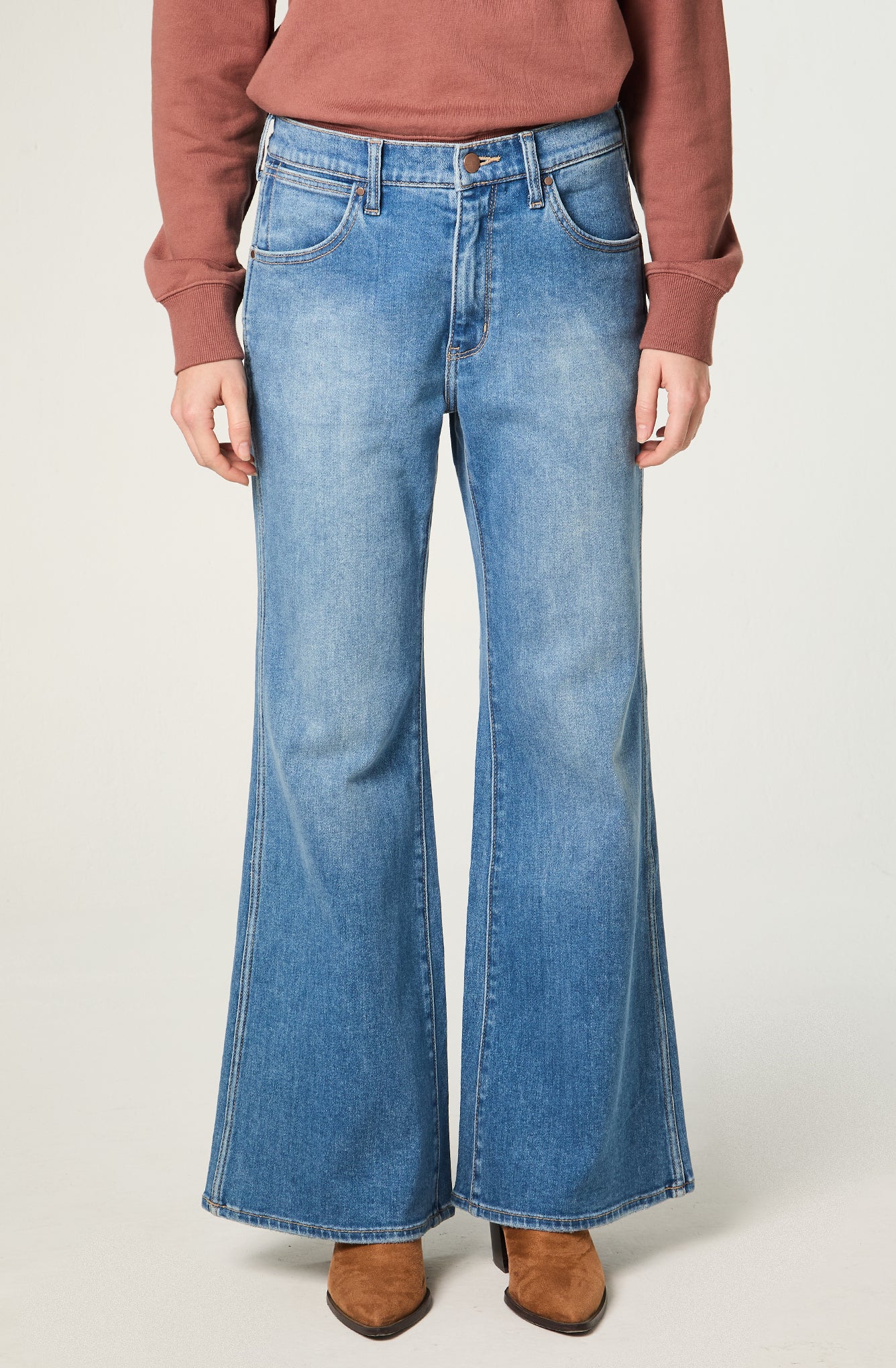 【70s】Wrangler ジーンズ スコーヴィルzip フレア Jeans Mujer Flare 70 Tiro Alto Azul– Wrangler