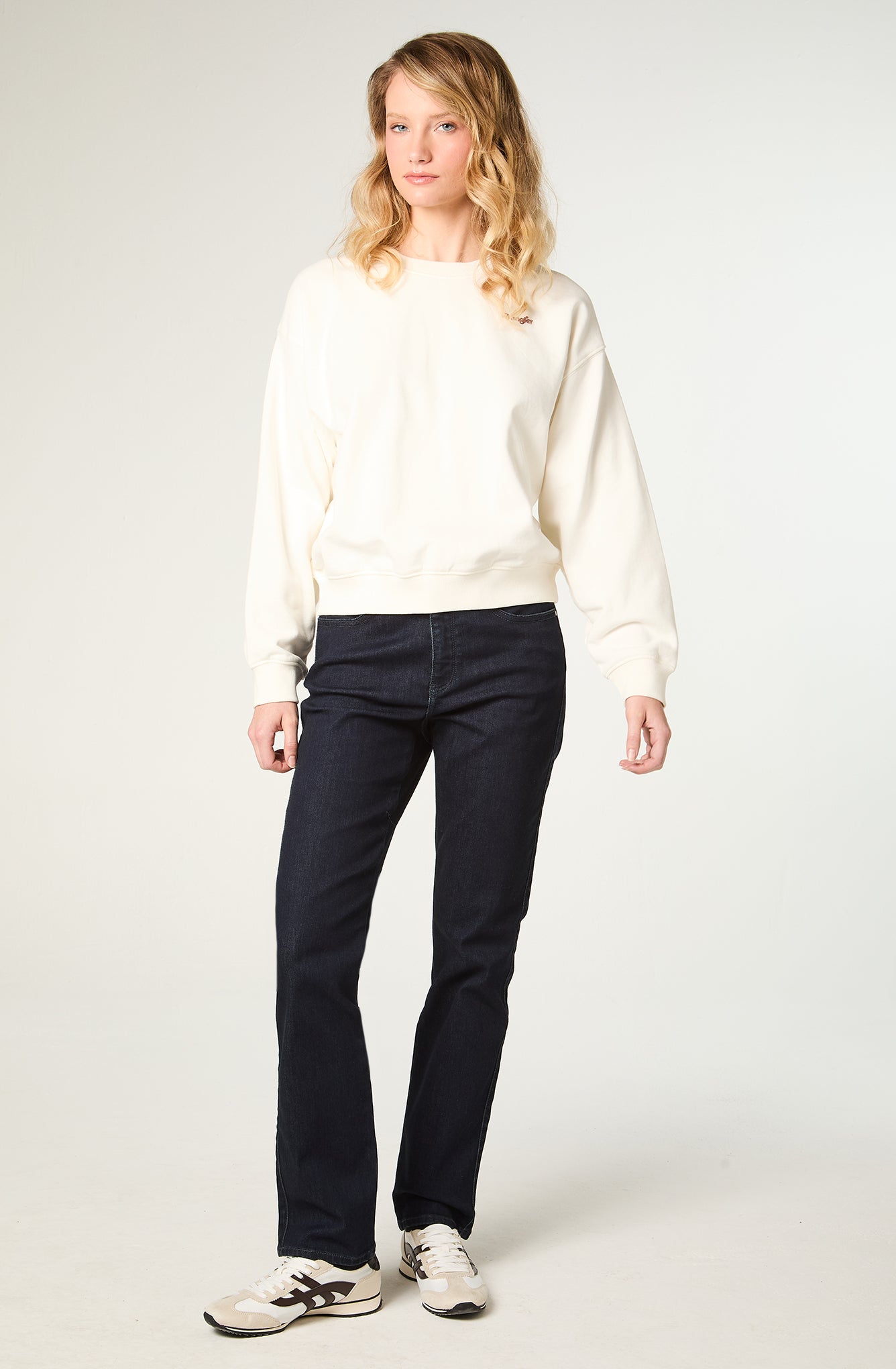 Polerón Mujer Graphic Regular Blanco