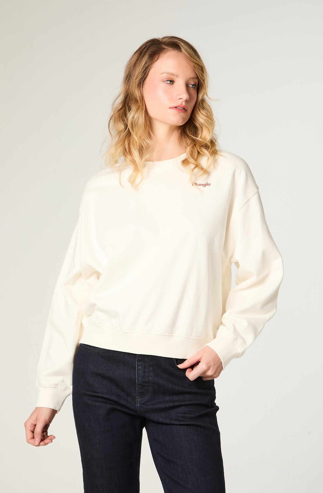 Polerón Mujer Graphic Regular Blanco